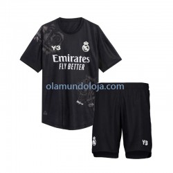 Camisola Real Madrid Y3 Guarda-redes Criança Equipamento Quarto 2023-2024 Manga Curta